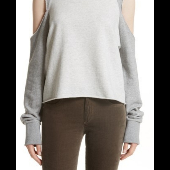 Rag & Bone sassy raw hem cold shoulder top - Picture 3 of 5